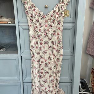 Medium floral mid calf dress